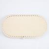 Caixa de armazenamento com armação de cesta de vime DIY fundo de madeira crochê manual base de madeira cor de tronco placa perfurada de lasca de madeira redonda