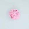 Tela de seda flor de rosa tamaño pequeño estilo coreano ojal accesorios de satén arte cm ramo flor tridimensional morado claro no