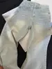Jeans de Piercing Brillantes de Piercing Elegantes de Estrella de Color Azul Claro de Cintura Alta Adelgazantes para Mujer 2025 Verano Nuevos Pantalones de Pierna Ancha de Moda