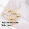 Cuentas Espaciadoras de Flor de Cinco Pétalos, Accesorios para Cadena de Teléfono Lacados, Pulsera de Cuentas, Llavero, Accesorios DIY de Aleación Colorida con Agujeros