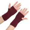 Luvas de Algodão Meio Dedo Esportivas Sem Dedos Malha Curta Masculinas e Femininas Outono e Inverno Finas Mangas de Braço DIY