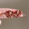 Brincos de Zircônia Cor Vinho Fogos de Artifício para Mulheres, Brincos Únicos e Bonitos, Nova Moda 2025 Joias para Orelha