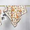 2026 Bufanda Cuadrada Grande Nueva Estampada Venta al por Mayor Moda Francesa Retro Bufanda de Imitación Seda Bufanda Cuadrada para Mujer