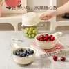 Tina de Lavado de Verduras de Doble Capa con Asa y Cesta Drenadora, Modelo Nuevo para Cocina del Hogar, Herramienta para Lavar Frutas, Tina para Lavar Verduras, Bandeja Coladora para Frutas para Sala de Estar
