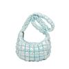 Plissado Cloud Bag New Arrival Rhombic Crossbody Bag Grande Capacidade Elegante Bolsa de Ombro Perolado Tecido a Laser Bolsa Feminina