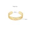 Joia de Mão Simples da Moda Europeia e Americana Mais Vendida Transfronteiriça para Mulheres Linha Geométrica em Forma de C de Ouro 18K Pulseira de Aço Titânio Atacado Personalizado