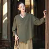 Shanlida Di Botón de Rana Retro Top Mujer 2026 Nuevo Artístico Zen Ropa de Té Primavera Otoño Viaje Fotografía Chaqueta con Cordones Corta