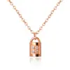 Collar Colgante con Candado de Diseño Creativo de Nicho Pequeño y Exquisito de Venta Caliente Transfronteriza Cadena para Clavícula de Moda Personalizada para Mujer