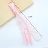 Pendente Criativo de Renda Xadrez em Rede para Mochila Escolar Acessórios Tiras de Tecido Floral Corda Trançada Cordão para Pingente de Celular