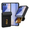 Adecuado para Funda de Teléfono Móvil Samsung Zflip8, Resorte de Bisagra de Cobertura Total Zflip7, con Ranura para Tarjeta, Funda Protectora Zflip6 con Tacto de Piel