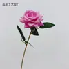 Rosa individual de terciopelo, flor artificial, 50cm, para arreglos florales de boda, decoraciones de pasillo de hotel, venta al por mayor de flores artificiales de seda