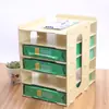 Caja de Almacenamiento de Escritorio de Madera DIY Estantería de Oficina Creativa Revistero Carpeta A4 Estante Organizador de Documentos