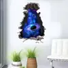 Pegatina decorativa de pared con diseño de galaxia romántica azul elegante para dormitorio, sala de estar y sofá MU5004