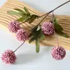 Flor de dente-de-leão artificial de cinco cabeças arranjo de flores em vaso para sala de estar crisântemo de bola pequena flor artificial decoração de casamento crisântemo mini ping pong atacado