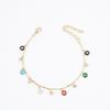 Collar con Tobillera de Círculo Colorido Dopamina Transfronterizo Europeo y Americano Diamante Hueco Ins Versátil Set de Accesorios de Alta Gama