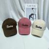 Gorra de béisbol bordada con letras tridimensionales de moda coreana para hombre y mujer, gorra informal de primavera y verano, suave y combinable, parasol.