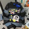 Sudadera Redonda con Estampado de Shin-Chan Estilo Coreano Americano Linda para Mujer Otoño e Invierno Marca de Moda Estilo Perezoso Tie-Dye Top