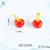 Linterna con Forma de Corazón Dulce Joyería DIY Accesorios Arena Dorada Esmalte Colorido Agujero Pasante Cuentas Hechas a Mano Materiales Chapados en Oro Cobre Hecho a Mano