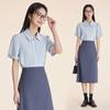 Camisas Brancas de Verão Profissionais para Mulheres no Atacado, Camisas de Manga Meia para Estudantes Universitários, Adequadas para Provas, Deslocamento e Entrevistas