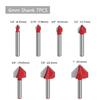 Fresa de Metal Duro V-Shaped de 90 Graus e 6 Filamentos para Painéis de Alumínio-Plástico, Ferramenta para Marcenaria, Faca de Gravação, Cabeça de Corte para Máquina de Acabamento