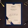 Certificado de Honor de Gama Alta Certificado Personalizado con Cinta Dorada Papel A4 Imprimible Núcleo Interior Página Interior Premio Universal Bmd