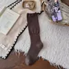 Calcetines para Mujer de Color Sólido a Media Pantorrilla Estilo Coreano Sensación Perezosa Calcetines para Pantorrilla Invierno Sensación de Pelo Largo Calcetines Abultados para Botas Calcetines para Mujer