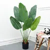 Maceta de planta verde artificial Decoración de plátano de planta artificial nórdica hoja de tortuga estilo ins sala de estar decoración interior grande