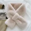 Bufanda Mao de Color Sólido para Mujer, Invierno, Suave, Estilo Coreano, Linda para Niña, Bufanda de Felpa, Cálida, Imitación de Piel de Conejo, Cuello