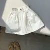 Diseño de Moda de Verano Nuevo Transfronterizo Pantalones Cortos Cargo de Cintura Elástica de Un Botón Línea A Casual Adelgazantes de Pierna Ancha Pantalones Cortos