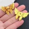 1 Colgante de Aleación de Mariposa con Ala Hueca Oro Rosa/Oro KC/Cobre Dorado Accesorios para Llavero DIY