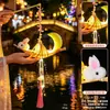 2026 Nuevas Linternas Tejidas de Bambú para el Festival de Medio Otoño Hechas a Mano DIY Niños de Jardín de Infancia Linternas de Conejo Florales Luminosas de Mano para Exteriores