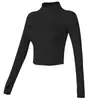 Transfronterizo 2025 Nuevo Ropa de Yoga Running Deportes Entrenamiento Ajustado Pilates Manga Larga Media Cremallera Top Deportivo