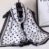Bufanda Nueva de Seda Simulada, Bufanda Larga de Brocado, Moda Primavera y Otoño, Versátil Chal de Protección Solar de Verano, Turbante