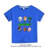 Camiseta de Algodão Infantil Minecraft para Meninos e Meninas, Roupa de Verão de Manga Curta, Moda de Verão Tendência