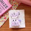 Corea del Sur lindo niños grande tela algodón cuadros enchufe algodón animal de dibujos animados cabeza pato clip corbata de moño aro grande para el pelo