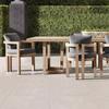 Mesas y sillas de teca para exteriores, ocio, patio, jardín, al aire libre, anticorrosión, madera maciza, sillas impermeables, protección solar, mesa redonda, muebles de exterior
