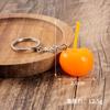 Modelo de fruta em miniatura de simulação de PVC morango laranja chaveiro pingente de bolsa brinquedo de casa de brincar de comida em miniatura