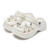 Ggglu Zapatos de Cocodrilo Camino del Sol Ropa Exterior para Mujer Sandalias de Suela Súper Gruesa Zapatos de Playa de Eva Tacones de Plataforma Zapatillas Altas Baotou