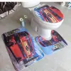 Especializado para el comercio exterior transfronterizo: juego de alfombrillas de baño de tres piezas, alfombrilla antideslizante para inodoro, alfombrilla de baño absorbente de agua de franela para el hogar