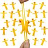 Juguetes de ventilación para aliviar el estrés de villano amarillo de venta caliente para fabricantes, mini personas amarillas para tirar y estirar, apretar, música, juguetes para niños