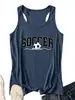 Amazon Wish loja independente moda casual feminina sem mangas mãe de jogador de futebol estilo novo regata