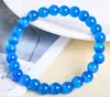 Pulsera de Piedra Ojo de Gato Multicolor con Fuerte Brillo y Dinámicas Bolas Redondas, Joyería Trendy Dopamina, Producto Popular de Transmisión en Vivo