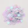 Lentejuelas de Copo de Nieve 9 mm Cuentas de Copo de Nieve Blancas Lentejuelas en Forma de Flor Cosidas a Mano para Manualidades Materiales y Accesorios para Decoración Navideña