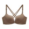 Broche frontal pequeño realce de pecho sexy espalda cruzada sujetador sin cables sexy grande moda todo-partido ropa interior sin costuras para mujer