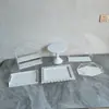Adorno de mesa de postres soporte de exhibición de hierro forjado blanco bandeja para pasteles soporte para pasteles de té de la tarde europeo mesa de exhibición para descanso del té de comidas frías