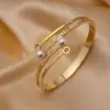 Pulseira Tendência e Popular de Aço Inoxidável 18K Personalizada e Fashion com Galvanoplastia a Vácuo Que Não Desbota