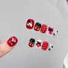 YiheRatón de Dibujos Animados3D Dulce Fresco Lindo Pintado a Mano Pegatinas de Uñas Acabadas Piezas de Uñas Postizas Uñas Portátiles Completamente Hechas a Mano