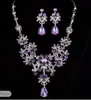 Juego de Joyería para Mujer Pendientes Joyería Chapada en Oro Rojo/Azul/Morado Adecuado para Fiesta Boda