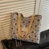 Bolso de Hombro Individual Floral de Gran Capacidad para Mujer 2026 Nuevo Estilo Retro Moda Bolso de Compras Bolso de Mano Estilo Artístico ins