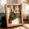 Moldura de Foto com Flores Secas 3D Materiais DIY A4 Moldura para Exibição de Espécimes Vazada Feita à Mão A3 Moldura Vazia para Montagem de Plantas 6 polegadas Fixo,